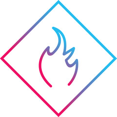 Danger of Flame Vector Icon
