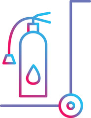 Unique Moveable Extinguisher Vector Icon