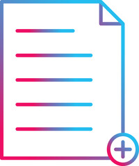 Fototapeta premium Unique Add File Vector Icon