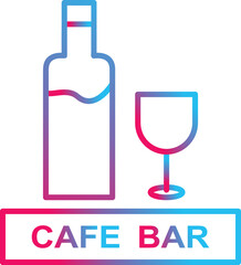 Unique Drinks Cafe Vector Icon