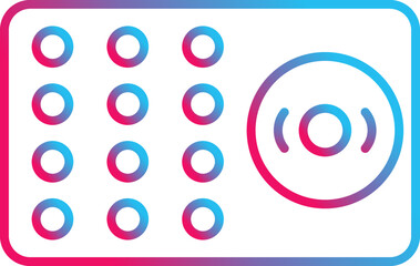 Unique Ring Alarm Vector Icon