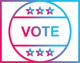 Vote Sticker Icon