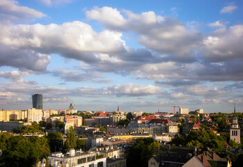 Cloudscape over City of Szczecin, Poland.