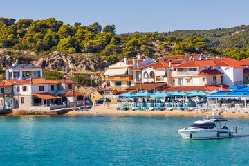 Naklejka premium Greek town at aegean