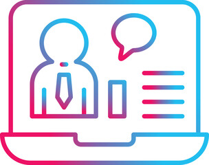 Online Job Interview Icon