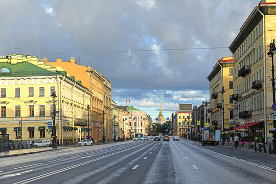 Nevsky Avenue or Nevsky Prospect in St. Petersburg, Russia