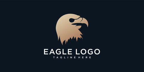 Eagle logo with creative design illustration Premium Vector