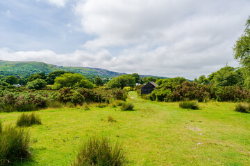 Fototapeta na wymiar Welsh countryside around Llyn Padarn lake in LLanberis, Wales