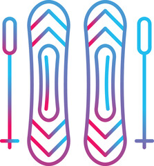 Ski Sticks Icon