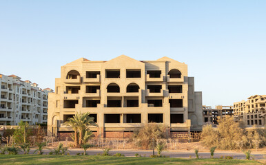 unfinished building in Sahl Hasheesh, Hurghada, Red Sea, Egypt