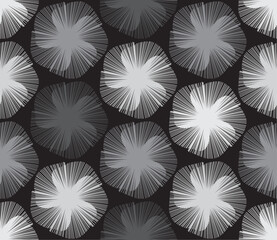 Sakura Japanese style black Flower seamless pattern