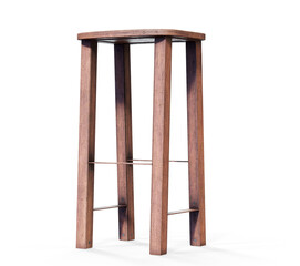 Dark violet modern chair 3d render model isolated on white background