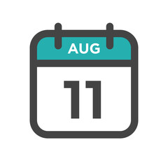 August 11 Calendar Day or Calender Date for Deadlines or Appointment