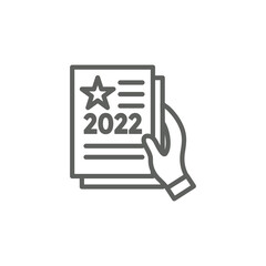 2022 Midterm Elections Design w Red White and Blue Vote Icon
