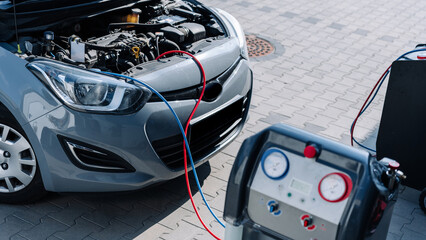 Car conditioning air ac repair service. Check automotive vehicle conditioning system and refill automobile ac compressor. Diagnostic auto car conditioner service.