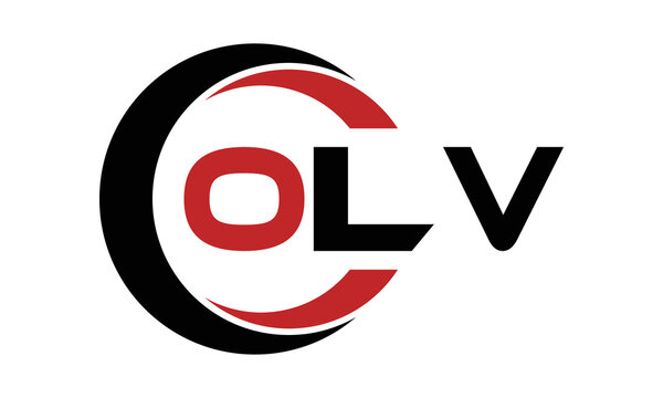 OLV swoosh three letter logo design vector template | monogram logo | abstract logo | wordmark logo | letter mark logo | business logo | brand logo | flat logo | minimalist logo | text | word | symbol