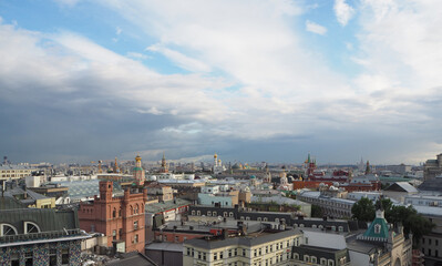 Naklejka premium Panoramic view on Moscow city center and Kremlin, Russia
