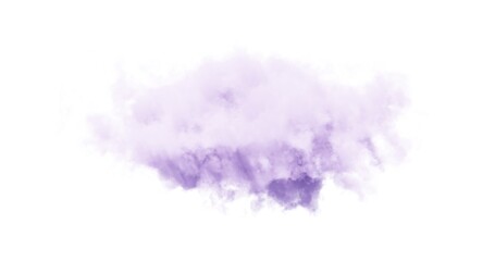 Fototapeta premium Purple cloud on white background. 3d rendering.