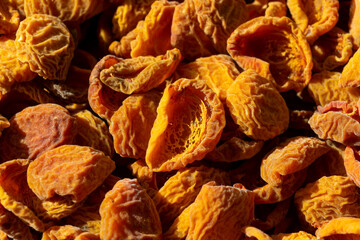 Apricot harvesting. Drying apricots, dried apricots in an electric dryer at home. Organic fruits. Healthy food. Ripe apricots. a series of pictures.