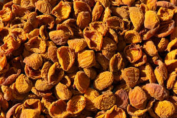 Apricot harvesting. Drying apricots, dried apricots in an electric dryer at home. Organic fruits. Healthy food. Ripe apricots. a series of pictures.