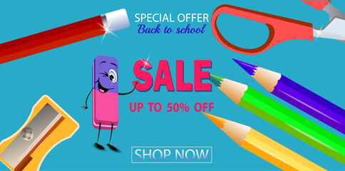 Sales banner design template Sales banner design template Back to school