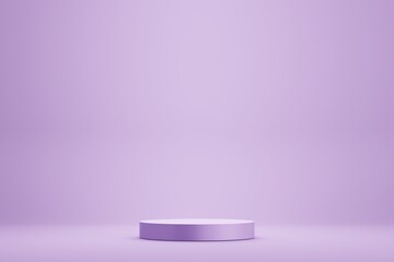 Product display Purple podium for product presentation.
