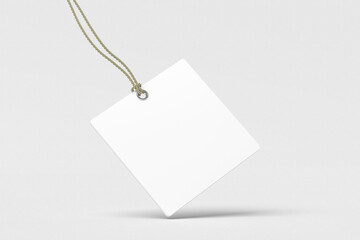 Square Lable Tag Mockup