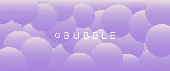 Vector bubble background. Purple gradient. 3D illustration. Abstract 3d background. Liquid paints. Ideal for banner, screensaver, wall decor and cover template.