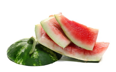 Watermelon rinds isolated on white background