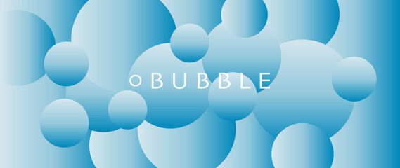 Vector bubble background. Blue gradient. 3D illustration. Abstract 3d background. Liquid paints. Perfect for banner, screensaver, wall decor and cover template.