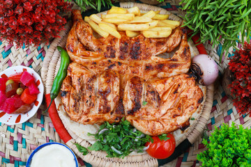Arabian Full Grilled Chicken kabab Recipe