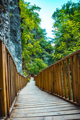Horma Canyon. Kure Mountains National Park. Horma Canyon hiking trail. Turkey travel. Pinarbasi, Kastamonu, Turkey.