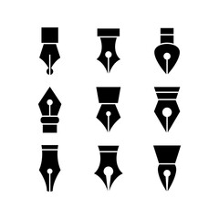 fountain pen icon or logo isolated sign symbol vector illustration - high quality black style vector icons
