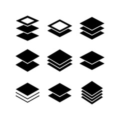 layers icon or logo isolated sign symbol vector illustration - high quality black style vector icons

