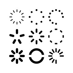 loader icon or logo isolated sign symbol vector illustration - high quality black style vector icons
