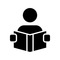 book reading icon or logo isolated sign symbol vector illustration - high quality black style vector icons
