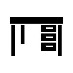 desk icon or logo isolated sign symbol vector illustration - high quality black style vector icons
