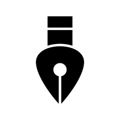 fountain pen icon or logo isolated sign symbol vector illustration - high quality black style vector icons
