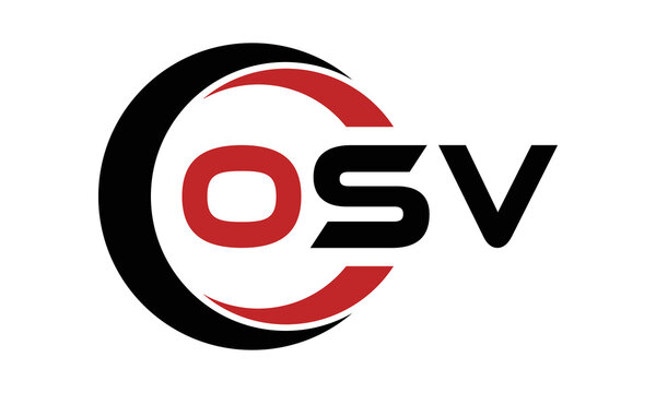 OSV swoosh three letter logo design vector template | monogram logo | abstract logo | wordmark logo | letter mark logo | business logo | brand logo | flat logo | minimalist logo | text | word | symbol