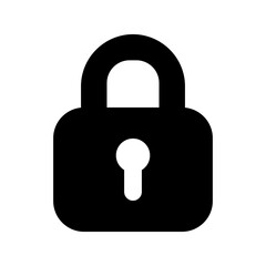 lock icon or logo isolated sign symbol vector illustration - high quality black style vector icons
