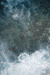 Abstract and textured background of ocean coast, Madeira