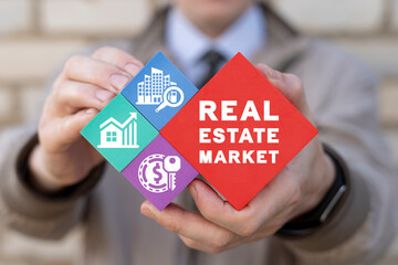 Concept of real estate market. Property investment analysis.