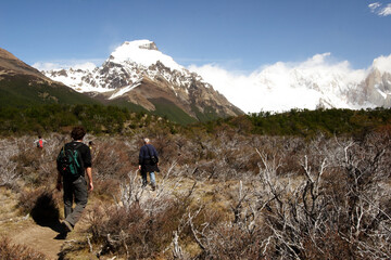 Hiking to Laguna Torre at El Chalten, Patagonia, Argentina