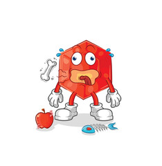 ruby burp mascot. cartoon vector