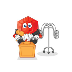 ruby judge holds gavel. character vector