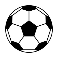 Soccer ball linear icon. Soccer ball isolated icon. Football symbol. Black vector illustration.