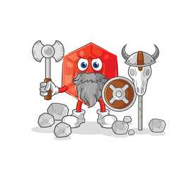 ruby viking with an ax illustration. character vector