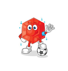 ruby playing soccer illustration. character vector