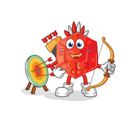 ruby native american tribe. cartoon mascot vector