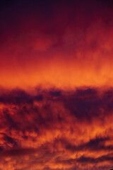 Vibrant Orange and Red Sunset